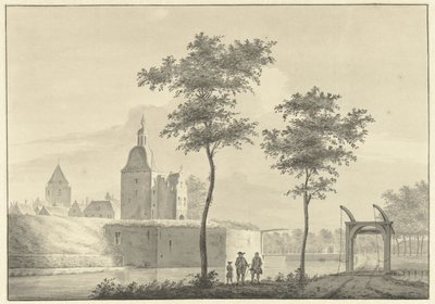 La puerta de Leiden en Woerden de Theodorus Cornelis Schutter