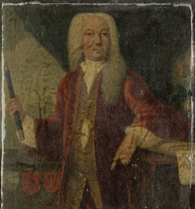 Retrato de Adriaan Valckenier, Gobernador General de la Compañía Holandesa de las Indias Orientales de Theodorus Justinus Rheen (copy after)