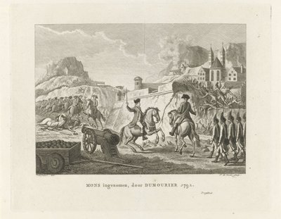Toma de Mons, 1792 Mons tomado, por Dumourier 1792 (título sobre objeto) de Theodorus de Roode