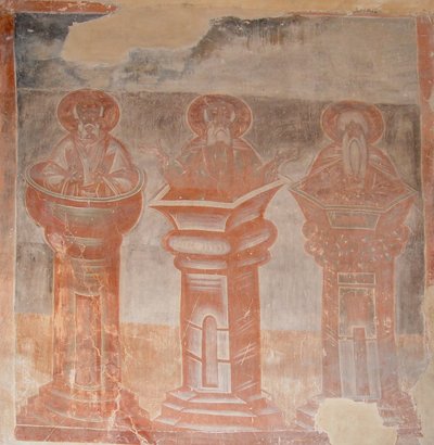 Santos Simeón Estilita el Viejo, Simeón Estilita el Joven y Alipio el Estilita, 1378 de Theophanes the Greek