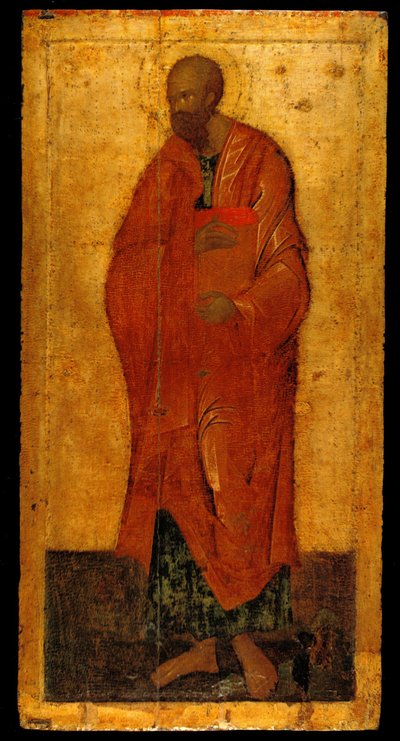 El Apóstol Pablo. Icono del Iconostasio Deesis, último cuarto del siglo XIV de Theophanes the Greek
