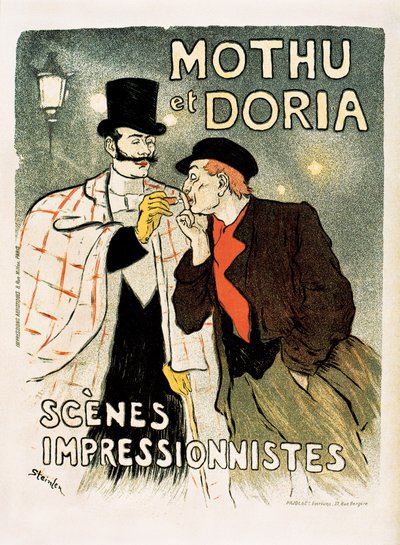 Anuncio para los cantantes Mothu y Doria de Théophile Alexandre Steinlen