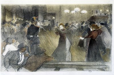 Baile - dibujo de Steinlen de Théophile Alexandre Steinlen