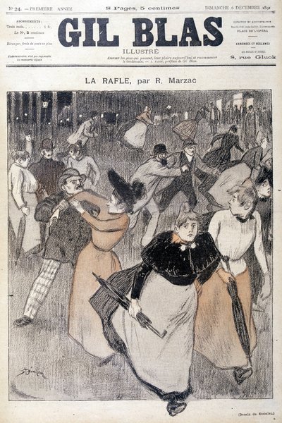 Dibujo de Steinlen en Gil Blas, 6/12/1891 de Théophile Alexandre Steinlen