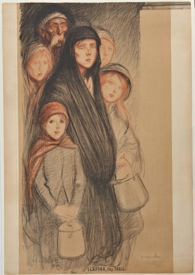 En Bélgica, los belgas tienen hambre, 1915 de Théophile Alexandre Steinlen