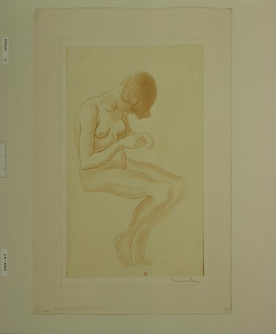 [Mujer pintándose las uñas (6.º desnudo de gran formato)] de Théophile Alexandre Steinlen