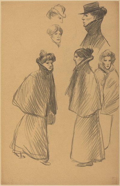 Estudios de figuras [recto] de Théophile Alexandre Steinlen