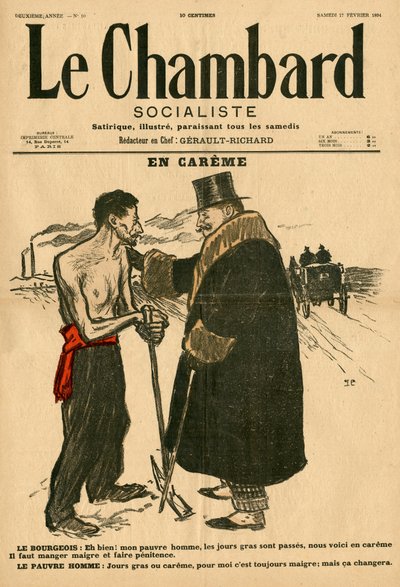 Le Chambard socialiste, número 10, Satírico en colores de Théophile Alexandre Steinlen