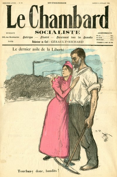 Le Chambard socialiste, número 32, Satírico en Colores de Théophile Alexandre Steinlen