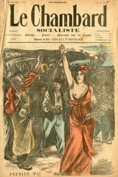 Le Chambard socialiste, número 72, Satírico en Colores de Théophile Alexandre Steinlen