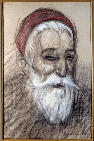 Retrato del político francés Anatole France (1844-1924) (detalle) de Théophile Alexandre Steinlen