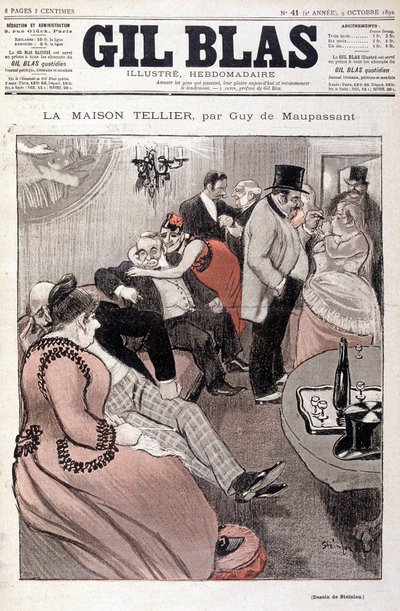 La Casa Tellier de Guy de Maupassant - por Steinlen, en 