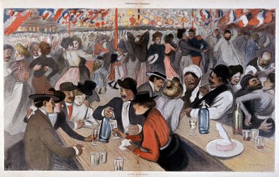 La fiesta del 14 de julio por Steinlen, n.d. ca. 1902 de Théophile Alexandre Steinlen