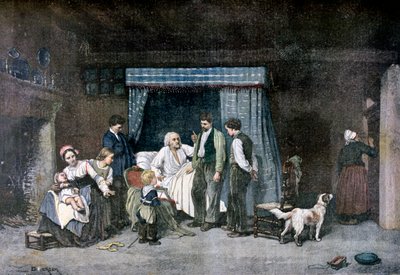 El trabajador y sus hijos, 1892 de Theophile Emmanuel Duverger