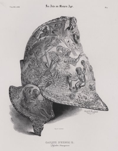 Casco del Rey Enrique II de Francia de Theophile Evariste (after) Fragonard