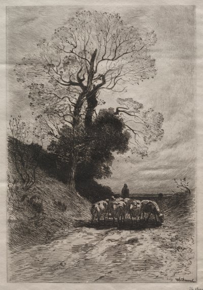 Retorno del rebaño de Theophile Narcisse Chauvel