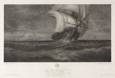 El barco fantasma, o en las olas de Theophile Narcisse Chauvel