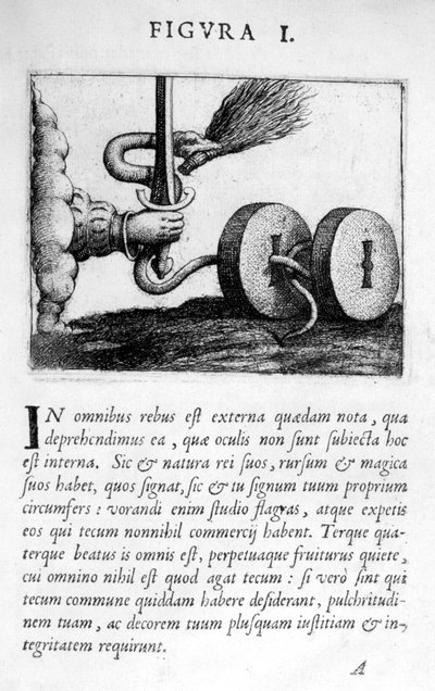 Figura de profecía I de Prognosticatio Eximii Doctoris Paracelsi de Theophrastus Bombastus von Hohenheim Paracelsus