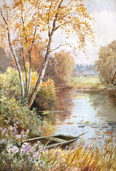 Otoño en el Ouse (acuarela) de Theresa Sylvester Stannard