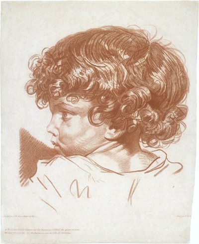 Estudio, cabeza de un niño, ca. 1777 de Therèse Éléonore Lingée