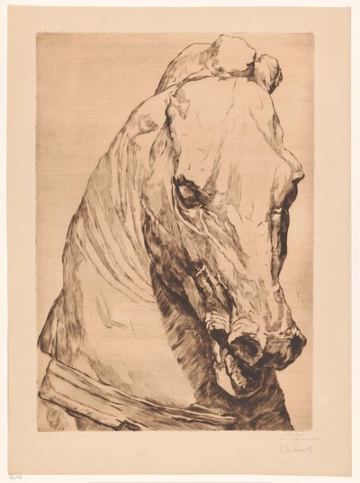 Cabeza de unicornio de una estatua antigua de Thiebautz (signed by artist)
