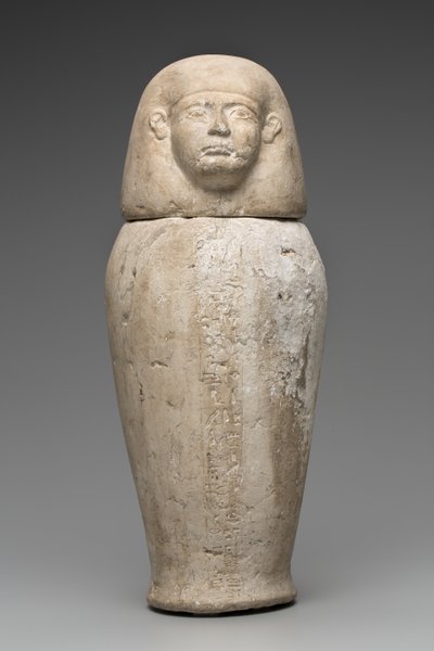 Jarro canopo con cabeza de hombre de Third Intermediate Period Egyptian