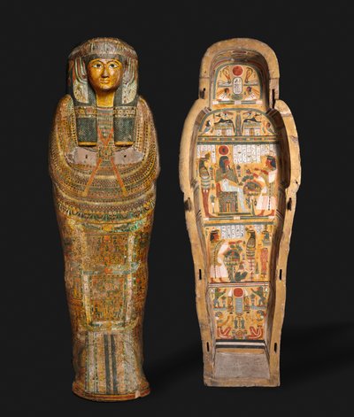 Ataúd de Nesykhonsu, Tebas, finales de la XXI a principios de la XXII dinastía de Third Intermediate Period Egyptian