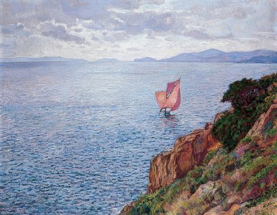 La vela roja. 1910 de Théo van Rysselberghe