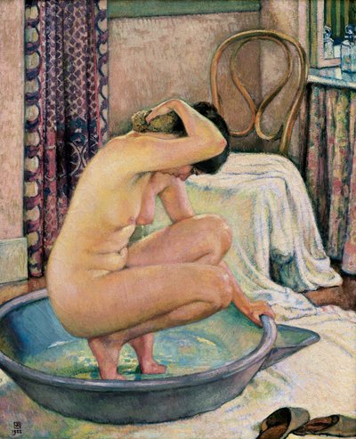 Desnudo en una bañera de Théo van Rysselberghe