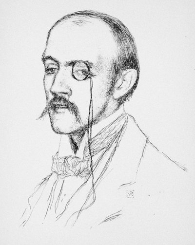 Retrato de Henri de Régnier, c. 1898 de Théo van Rysselberghe
