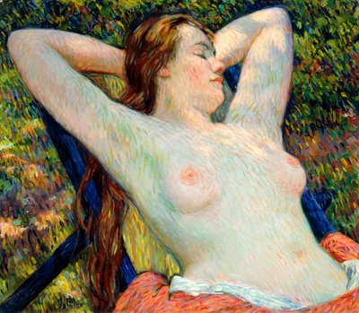 La siesta del modelo, 1920 de Théo van Rysselberghe