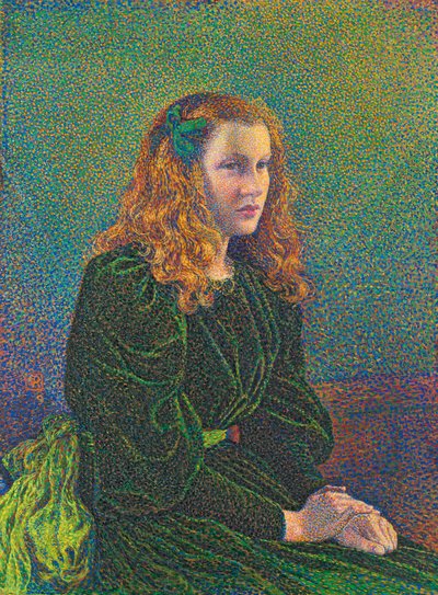Joven Mujer con Vestido Verde, 1893 de Théo van Rysselberghe