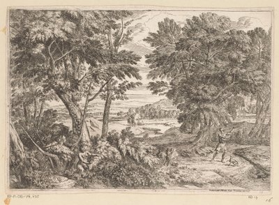 Paisaje arcádico con Kephalos y Prokris Suite de Paysages (título de la serie) de Théodore