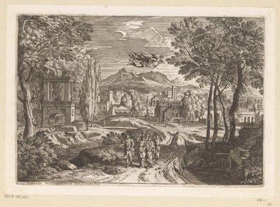 Paisaje arcádico con las hijas de Kekrops Suite de Paysages (título de la serie) de Théodore