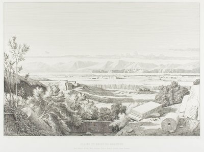 Vista de Délos: Cícladas. Puerto de Délos, Paros y Gran Délos de Théodore Caruelle d