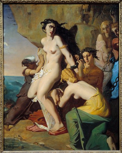 Andrómeda atada a la roca por las Nereidas de Théodore Chassériau