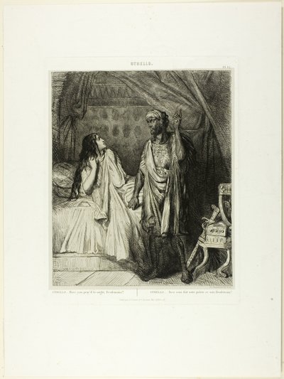 ¿Has rezado esta noche, Desdémona, plato doce de Otelo. de Théodore Chassériau