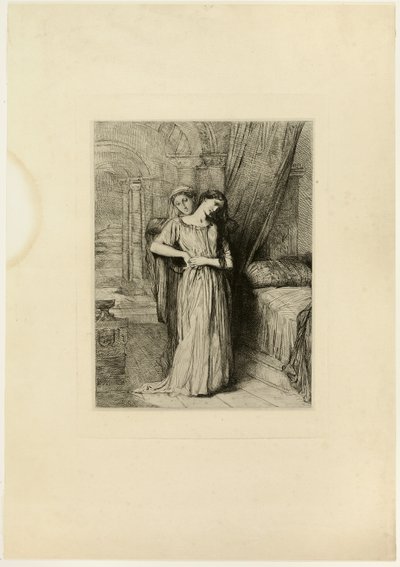 Si muero antes que tú, placa ocho de Otelo de Théodore Chassériau