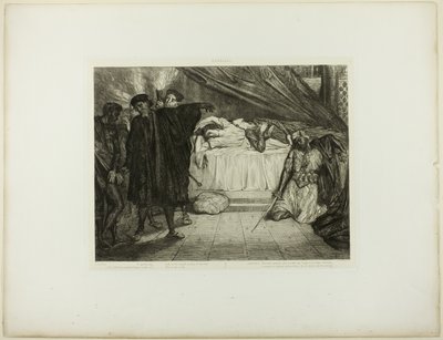 Oh perro espartano, lámina quince de Otelo de Théodore Chassériau