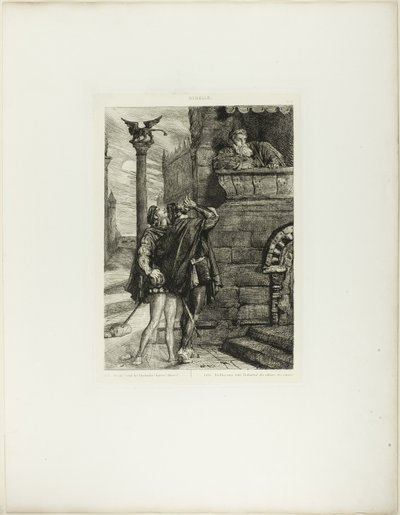 ¡Owake! ¡Qué tal! ¡Brabantio! placa 1 (acto 1, escena 1) de Otelo de Théodore Chassériau