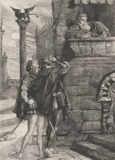 ¡Despierta! ¡qué ho! ¡Brabancio! ¡ladrones! ¡ladrones!: placa 1 de Otelo Acto 1, Escena 1, 1844 de Théodore Chassériau