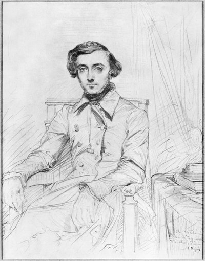 Retrato de Charles Alexis Henri Clerel de Tocqueville, 1844 de Théodore Chassériau