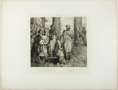Ella me amó por los peligros que había pasado, lámina 3 (acto 1, escena 3) de Otelo de Théodore Chassériau