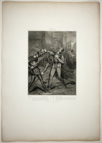 Villain, Thou Diest, plato diez de Otelo de Théodore Chassériau
