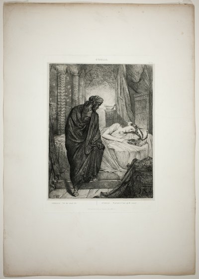 Sin embargo, ella debe morir, placa once de Otelo de Théodore Chassériau