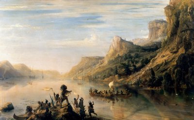 Jacques Cartier descubrió el río San Lorenzo en 1535 de Jean Antoine Theodore Gudin