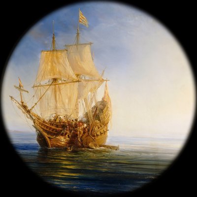 Galeón español capturado por el pirata Pierre le Grand cerca de la costa de La Española, en 1643 de Jean Antoine Theodore Gudin