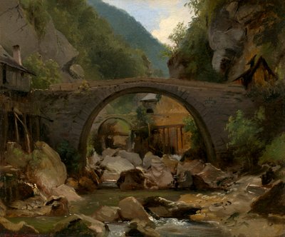 Arroyo de montaña en Auvernia de Pierre Etienne Theodore Rousseau