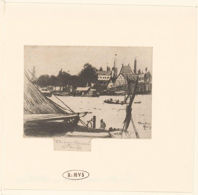 Vista del río con barcos
Battersea desde Chelsea de Théodore Roussel (signed by artist)