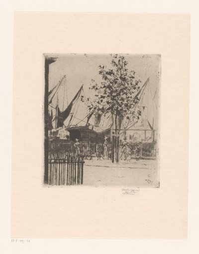 Escena callejera con figuras cerca de un puerto
La esquina de Luna Street, Chelsea Embankment de Théodore Roussel (signed by artist)
